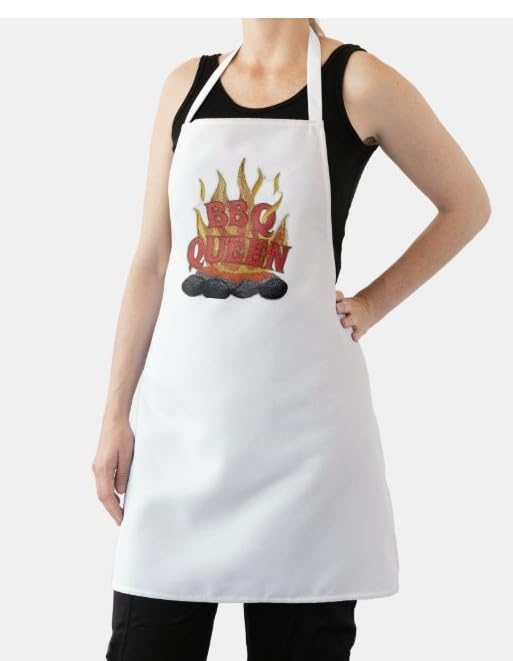 Lets go Outback for BBQ Apron Design [BBQ Queen] Embroidered Iron On/Sew Patch (5" x 6") Made in USA