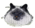 Birman Cat Face (4" x 3") embroidered iron-on patch