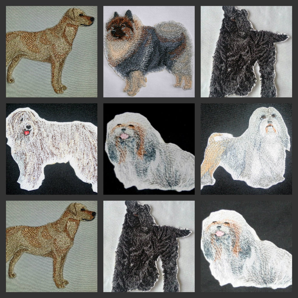 Amazing Custom Dog Portraits [Kerry Blue Terrier] Embroidery Iron On/Sew Patch (5.4" x 4.8")[Made in USA]