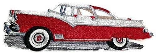 Classic Cars Embroidery Collection [1955 Ford Fairlane] Embroidered Iron On/Sew Patch (6.5" x 2.5") Made in USA]