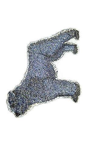 Impresionantes retratos de perros personalizados [Bouvier de Flandes] Parche bordado para planchar o coser [5,5" x 4,1"] [Hecho en EE. UU.]