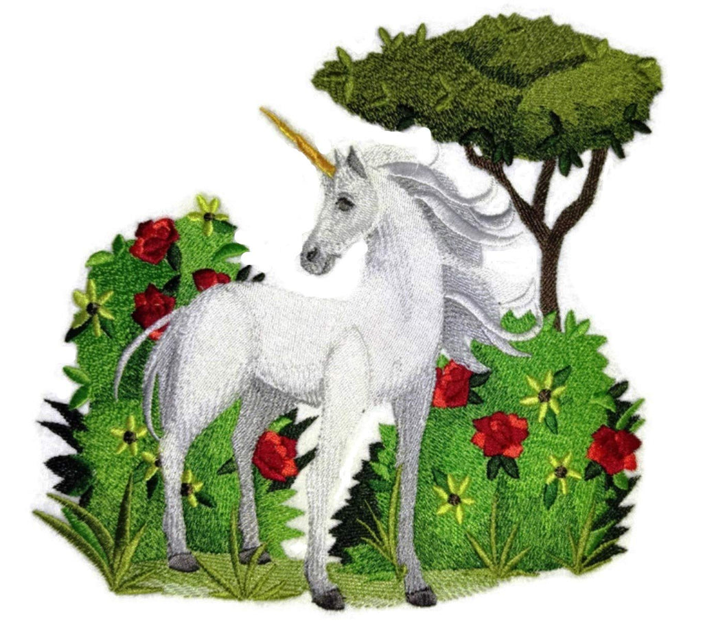 Custom Legendary Mythical Unique [Storybook Unicorn] Embroidery Iron On/Sew Patch (7.78" x 7.56")[Made in USA]