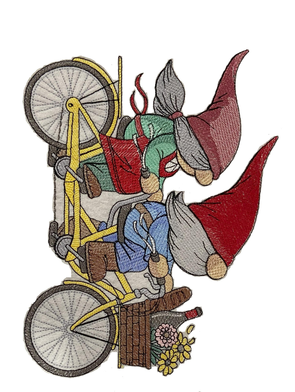 Parche bordado para planchar o coser de Gnomos de Aventuras en Bicicleta Personalizado Beyond Vision [21,76 cm de ancho x 17,3 cm]