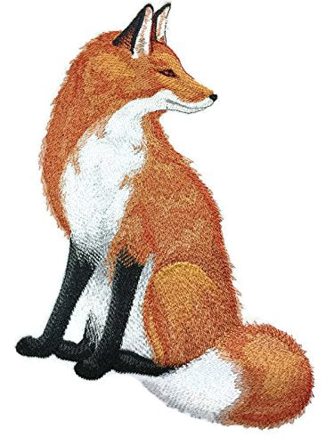 Nature Weaved in Threads, Amazing Animal Kingdom [Fluffy Fox] [Custom and Unique] Embroidered Iron on/Sew Patch [6.9" x "9.16"] [Made in USA]