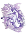 Moonlight Unicorn (7.77" x 6.61") embroidered iron-on patch