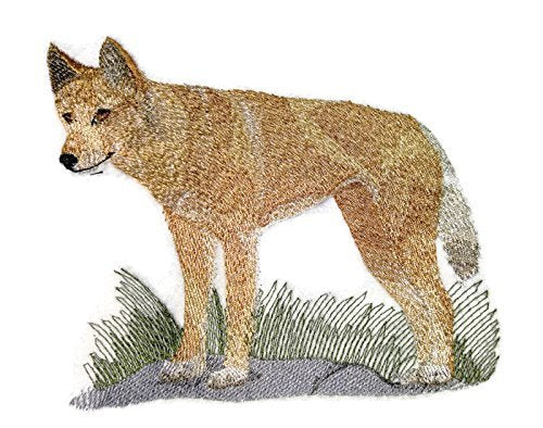 Nature Weaved in Threads, Amazing Animal Kingdom [Dingo [Custom and Unique] Embroidered Iron on/Sew Patch [5.74"4.82"] [Made in USA]