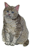 Angel Cat (4.5" x 3.15") embroidered iron-on patch