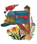 Nature Weaved in Threads, Birds Kingdom [Songs of Spring Mailbox] [] / (7.79" x 7.46") [] embroidered iron-on patch