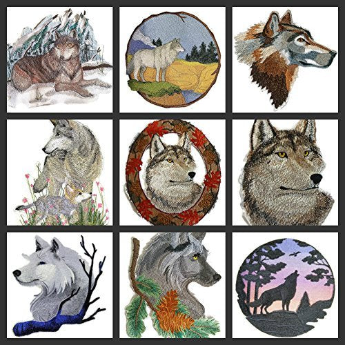 Nature weaved in threads, Amazing Animal Kingdom [Spring Wolf ] [Custom and Unique] Embroidered Iron on/Sew patch (7" x 5.5") [Made in USA]