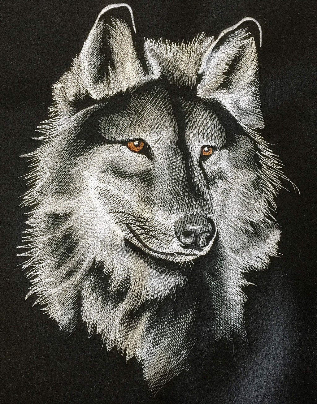 Nature Weaved in Threads, Amazing Animal Kingdom [Majestic Wolf] [Custom and Unique] Embroidered Iron on/Sew Patch (6.9" x 9.52")