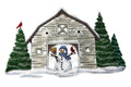 Beyond Vision Winter Bonanza [ Snowy Winter Barn Scene ] / (11.28" x 6.84") [] embroidered iron-on patch