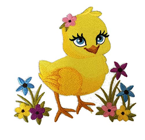Nature Weaved in Threads, Amazing Baby Animal Kingdom [ Sweet Spring Chick ][Custom and Unique] Embroidered Iron on/Sew Patch (6.81" x 6.92") Made in USA