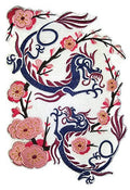Legendary Asian Dragon Large Mythical Dragon Design (10" x 7.5") embroidered iron-on patch