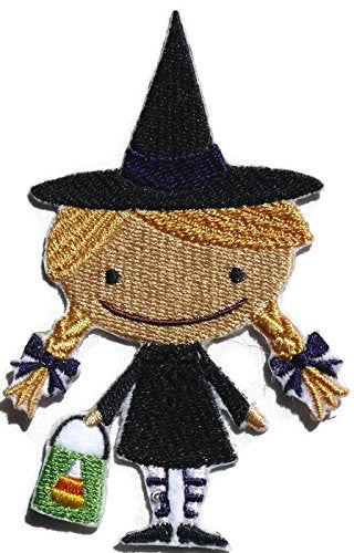 Parche bordado para planchar o coser "Feliz Halloween" [Boo Crew Witch], personalizado y único de BeyondVision [6,85 x 4,36] [Hecho en EE. UU.]