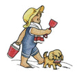 Weaved in Threads, Kids Childhood Charm - [Heading to The Beach ][] / embroidered iron-on patch