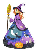 Set of 2 Midnight Gothic Witchcraft Statement Embroidered Patches (10.7" & 8.1" Large Back Appliques) | Iron-On or Sew-On Biker Vest & Jacket Patches Component