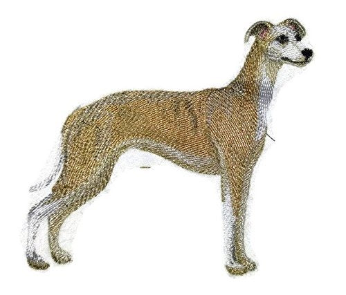 Amazing Custom Dog Portraits [Whippet] Embroidered Iron On/Sew Patch (5" x 4") Made in USA]