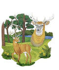 Nature Weaved in Threads, Animal Kingdom [ Spirit of The Deer ] [] / [9."9.91"] [] embroidered iron-on patch