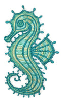 Seadreams Seahorse (6.88" x 4") embroidered iron-on patch
