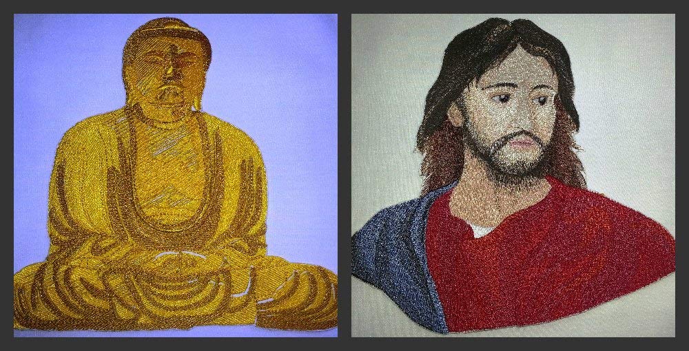 BeyondVision Custom and Unique Jesus of Nazareth Embroidered Iron on/Sew Patch (8" x 8") [Made in USA]
