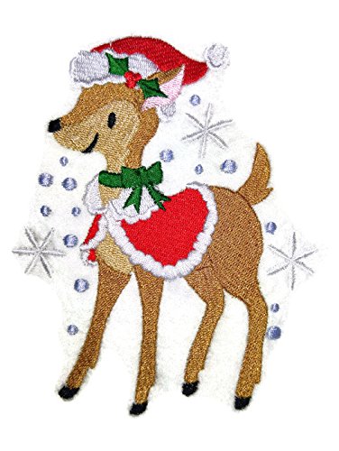 Catch A Little Christmas [ Christmas Prance] Embroidered Iron on/Sew Patch (5.44" x 4.82") [Made in USA]