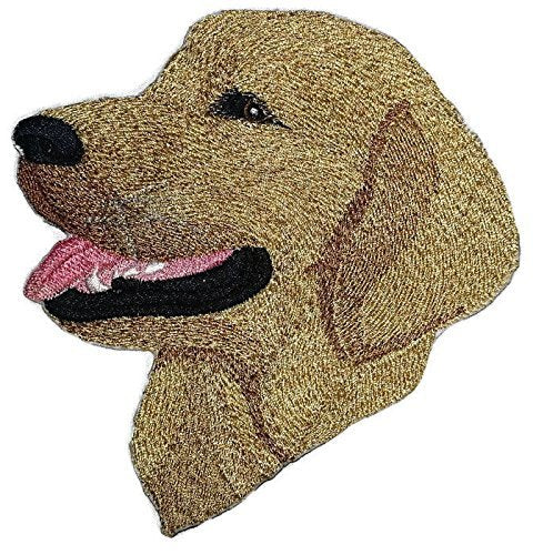 Amazing Custom Golden Retriever Dog Face Embroidery IronOn/Sew Patch (5.3" x 5.2")[Made in USA]