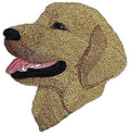 Golden Retriever Dog Face (5.3" x 5.2") embroidered iron-on patch