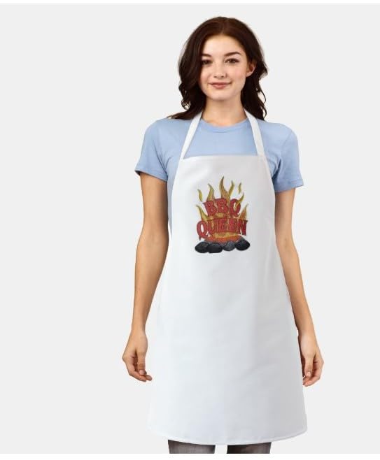 Lets go Outback for BBQ Apron Design [BBQ Queen] Embroidered Iron On/Sew Patch (5" x 6") Made in USA