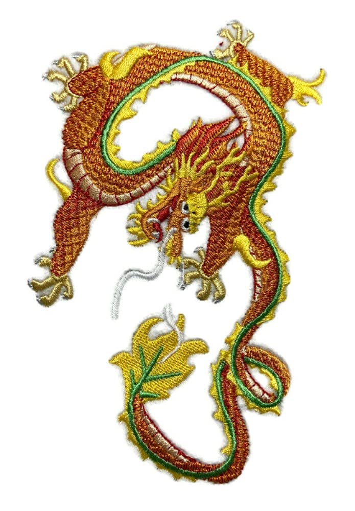 Beyond Vision Custom Long Dragon Embroidery Iron On/Sew Patch (6.54" x 4")[Made in USA]