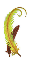Fancy Feather Collection [Bird of Paradise Feathers in Watercolor] / (9.74" x 4.53") embroidered iron-on patch