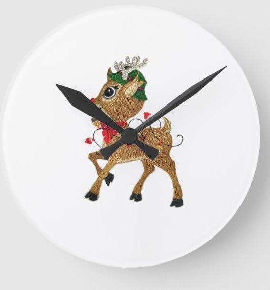 Catch A Little Christmas [ Rudolph] Embroidered Iron on/Sew Patch (4.37" x 6.44") [Made in USA]