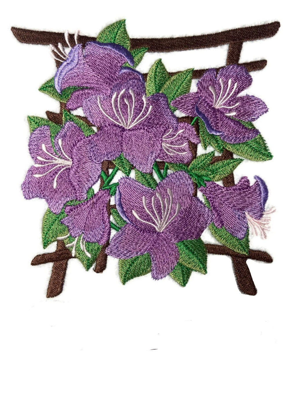 Custom and Unique (Japanese Azalea) A Inspirational Blooms Flower Embroidered Iron on/Sew Patch (5.84" x 6.16") [Made in USA]