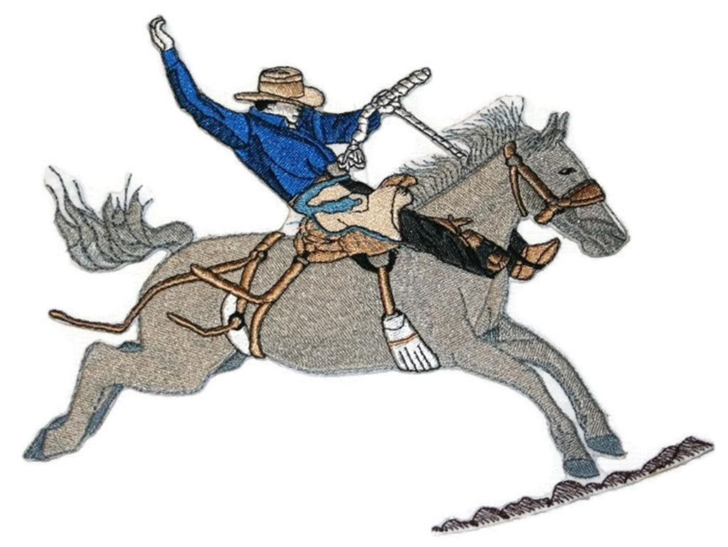 Custom and Unique Spirit of Stallions [Saddle Bronco ] [Custom and Unique] Embroidered Iron on/Sew Patch (8.5" x 8.5") [Made in USA]