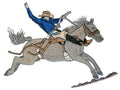 Spirit of Stallions [Saddle Bronco ] [] / (8.5" x 8.5") [] embroidered iron-on patch