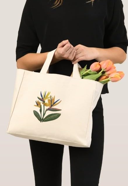 Parche termoadhesivo/cosido Beyond Vision personalizado de flor tropical ave del paraíso en acuarela [17,5 cm (ancho) x 19 cm (alto)]