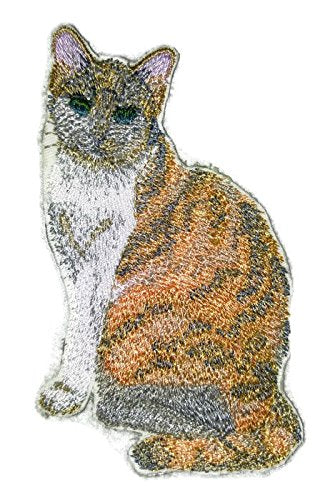 Amazing Custom Cat Portraits [Tortoiseshell Cat ] Embroidered Iron On/Sew Patch (4.5" x 3.5") Made in USA]
