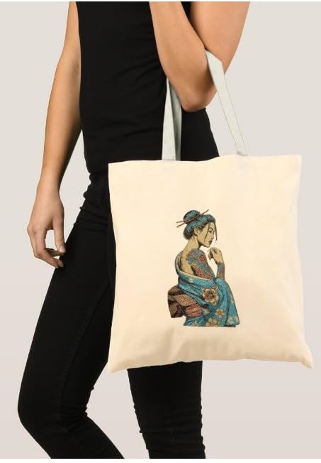 Beyond Vision Custom Geisha [Rich Japanese Culture and Tradition] Embroidered Iron On/Sew Patch (10.12" x 5.59")