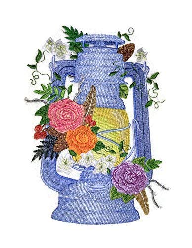 Custom and Unique Woodland Lantern Scene Embroidered Iron on/Sew Patch (9.25" x 6.9") [Made in USA]