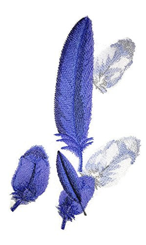 Colección de plumas de fantasía única y personalizada [Plumas de tucán] Parche bordado para planchar o coser [24 x 13,2 cm]