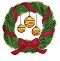 BeyondVision Festival Christmas Wreath and Ornaments in Watercolor / (7.67" x 7.82") [] embroidered iron-on patch