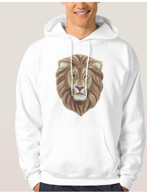 Custom Pride & Majesty Lion Embroidery Iron On/Sew Patch (6.85" x 8.15")