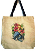 22" HeavyDuty Natural Canvas Tote/Beach Bag (6.9" x 9.53") embroidered iron-on patch