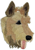 Scottish Terrier Dog Face (6" x 4.5") embroidered iron-on patch