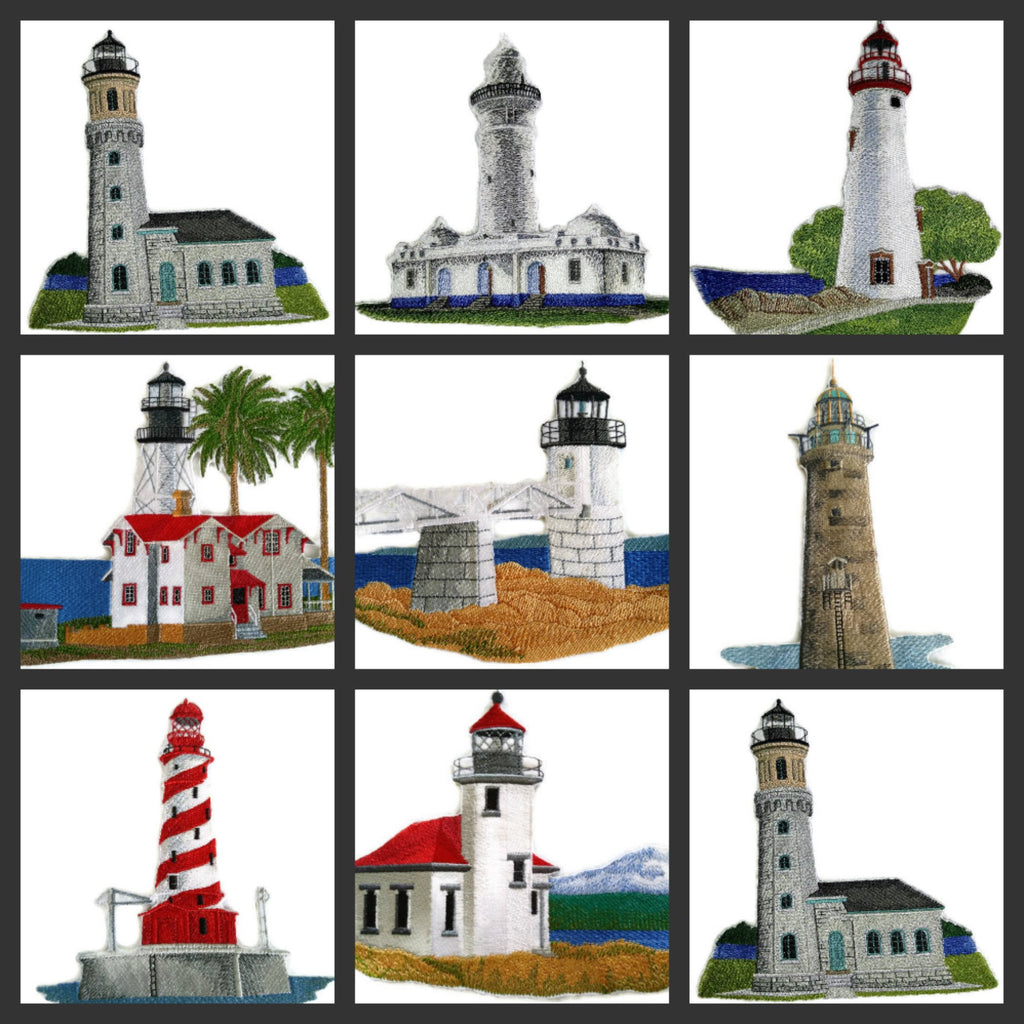 Custom and Unique Lighthouse [New Point Loma Lighthouse] Embroidered Iron on/Sew Patch (9.08" x 6.9") [Made in USA]