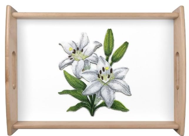 Parche bordado para planchar o coser, personalizado y único, "Flores de lirio", "El mejor deleite del jardín" [5,87" (ancho) x 7,07" (alto)] [Hecho en EE. UU.]