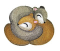 Nature Weaved in Threads, Baby Animal Kingdom [Autumn Cozy Cuddlers - Squirrels] [] / 5.15" x 4.41"] [] embroidered iron-on patch