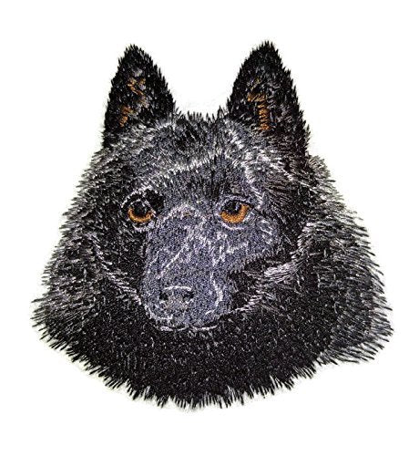 Amazing Dog Faces [ Schipperke Dog Face] Embroidery Iron On/Sew Patch (3.83" x 4")[Made in USA]