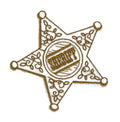 Beyond Vision [Old West Quick-Stitch Sheriff's Badge ] / (3.85" x 3.86") embroidered iron-on patch
