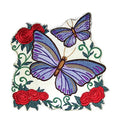 Victorian Flutterby (4.87" x 4.82") embroidered iron-on patch