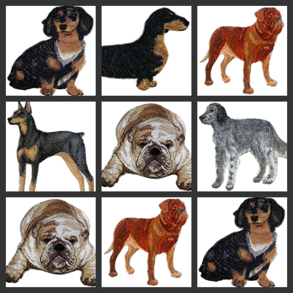 Amazing Custom Dog Portraits [Doberman Pinscher] Embroidery Iron On/Sew Patch (5.8" x 4.8")[Made in USA]